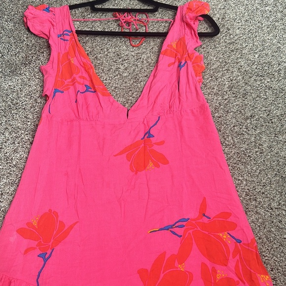 Free people she's A waterfall pink midi dress size 8 - Picture 9 of 11